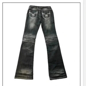 Cello vintage BLACK GRAY STUDDED BOOTCUT JEANS